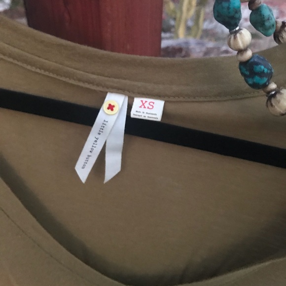 Anthropologie Little Yellow Button Dress - Picture 4 of 4